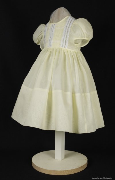Smocked & embroidered dress